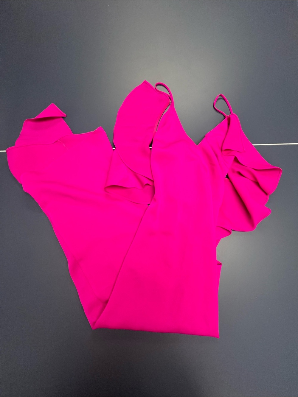 Adelyn Rae Fuchsia Ruffle Slip Dress - Picture 5 of 6